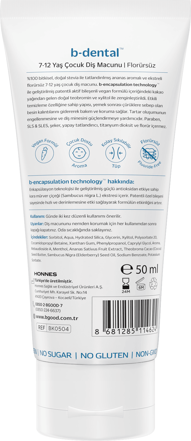 7-12 Yaş Diş Macunu Florürsüz thumb